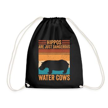 Drôle d’hippopotame Hippopotame - Sac de sport léger - noir - Devant