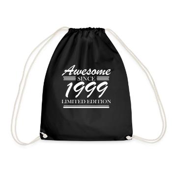 1999 - Jahrgang 1999 - Fantastisch seit 1999 - Turnbeutel - Schwarz - Vorne