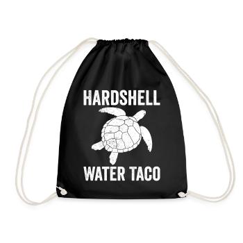 Drôle de taco aquatique à carapace dure de tortue - Sac de sport léger - noir - Devant