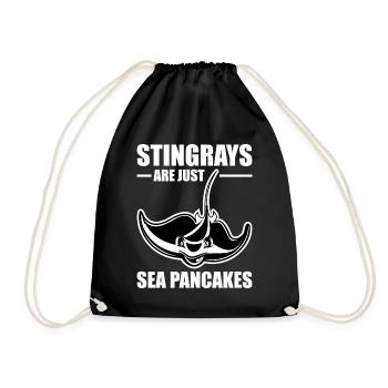 Drôles de raies pastenagues Les raies manta ne sont que la mer - Sac de sport léger - noir - Devant