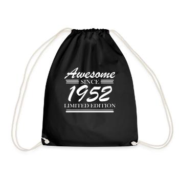 1952 - Jahrgang 1952 - Fantastisch seit 1952 - Turnbeutel - Schwarz - Vorne