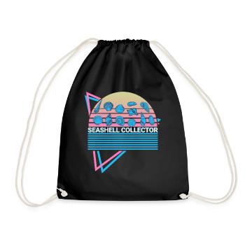 Collecteur de coque rétro - Sac de sport léger - noir - Devant