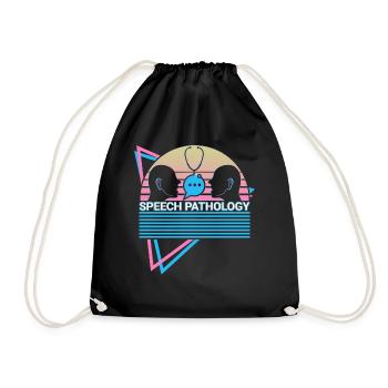 Speech Pathology Speech Pathologist Retro - Drawstring Bag - black - Front