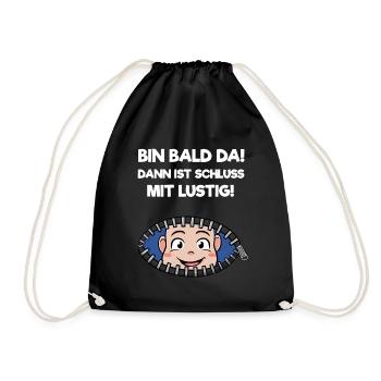Bin Bald Da Dann Ist Schluss Mit Lustig Schwanger - Turnbeutel - Schwarz - Vorne