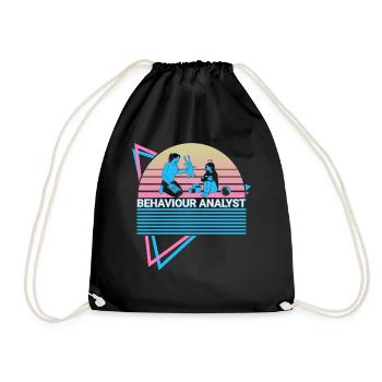 Behavioral Analyst Retro - Drawstring Bag - black - Front