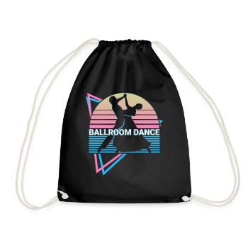 Ballroom Dances Ballroom Dances Retro - Drawstring Bag - black - Front