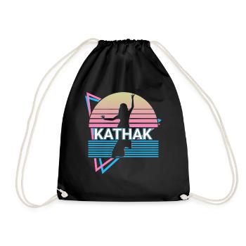 Kathak Indian Dance Rétro - Sac de sport léger - noir - Devant