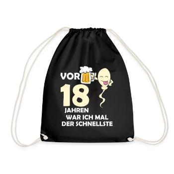 Vor 18 Jahren war ich mal der Schnellste - Turnbeutel - Schwarz - Vorne