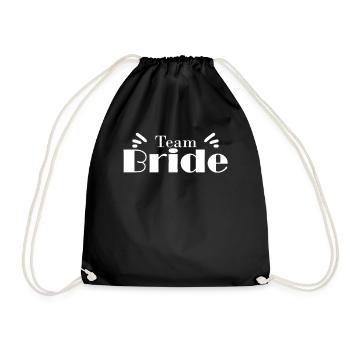 Team Bridal Wedding Celebration - Drawstring Bag - black - Front