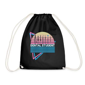Dentistry Student Retro - Drawstring Bag - black - Front