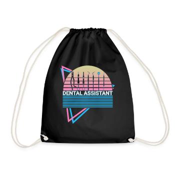 Assistante dentaire rétro - Sac de sport léger - noir - Devant