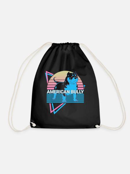 American Bully Retro - Drawstring Bag - black
