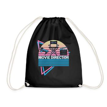 Film Director Film Director Retro - Drawstring Bag - black - Front