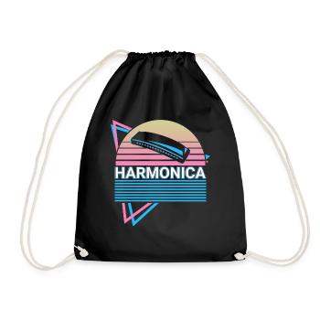 Harmoniciste Harmoniciste Joueur Rétro - Sac de sport léger - noir - Devant