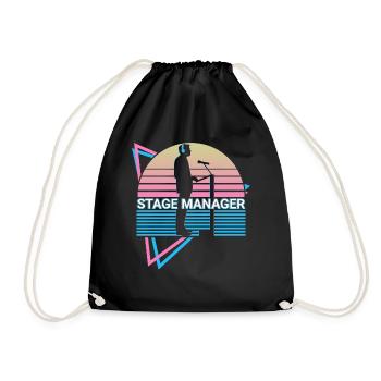 Régisseur Rétro - Sac de sport léger - noir - Devant