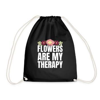 Les fleurs sont ma thérapie jardinier fleuriste - Sac de sport léger - noir - Devant