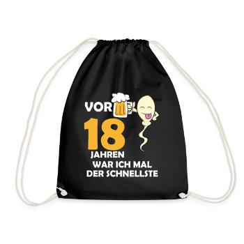 Vor 18 Jahren war ich mal der Schnellste - Turnbeutel - Schwarz - Vorne