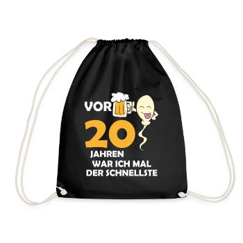Vor 20 Jahren war ich mal der Schnellste - Turnbeutel - Schwarz - Vorne