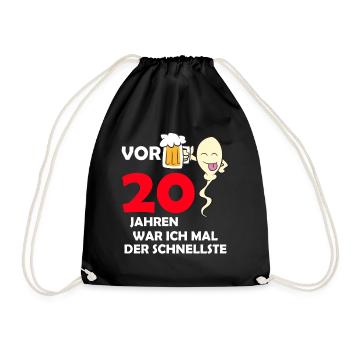Vor 20 Jahren war ich mal der Schnellste - Turnbeutel - Schwarz - Vorne