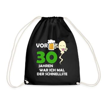 Vor 30 Jahren war ich mal der Schnellste - Turnbeutel - Schwarz - Vorne