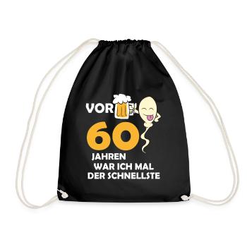 Vor 60 Jahren war ich mal der Schnellste - Turnbeutel - Schwarz - Vorne
