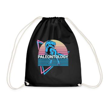 Paleontology Retro-Paleontologist - Drawstring Bag - black - Front