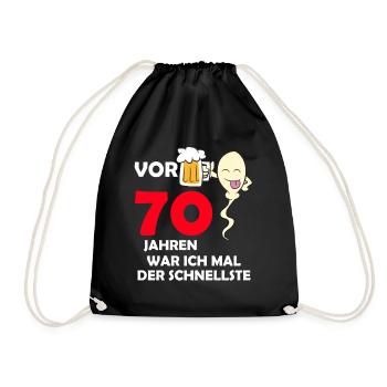 Vor 70 Jahren war ich mal der Schnellste - Turnbeutel - Schwarz - Vorne