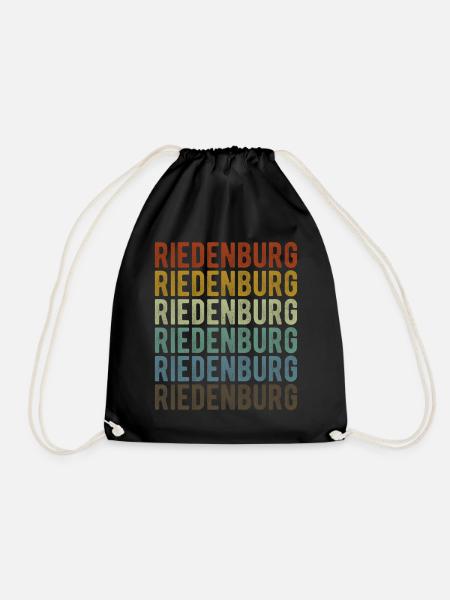 Riedenburg Stadt Retro Vintage - Turnbeutel - Schwarz