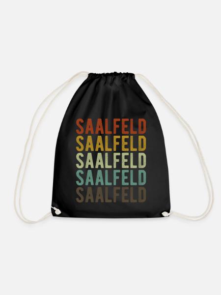 Saalfeld Stadt Retro Vintage - Turnbeutel - Schwarz