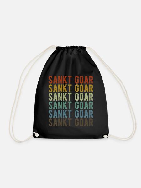 Sankt Goar Stadt Retro Vintage - Turnbeutel - Schwarz