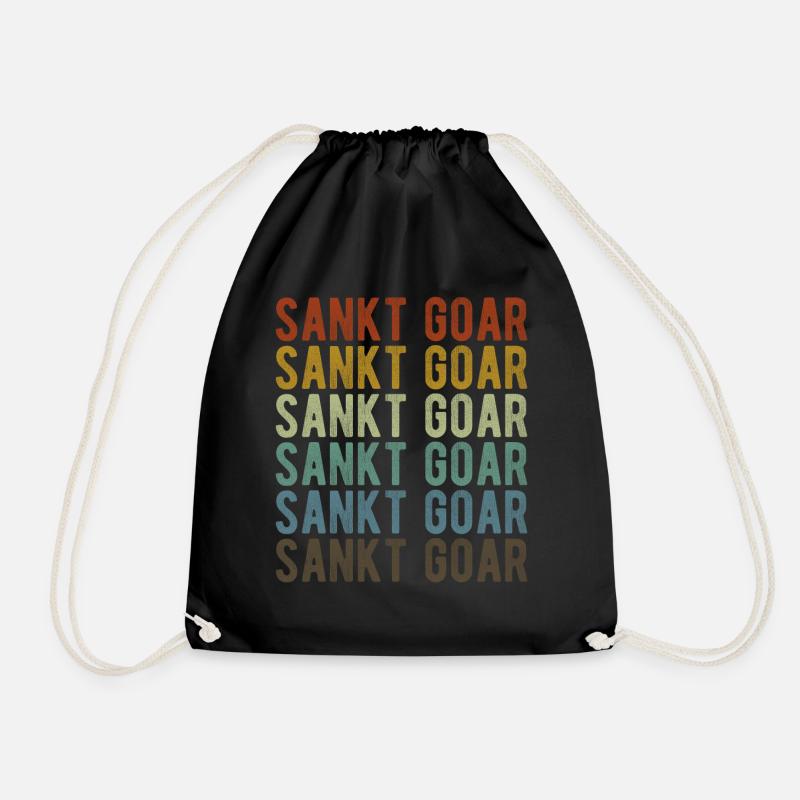Sankt Goar Stadt Retro Vintage - Turnbeutel - Schwarz