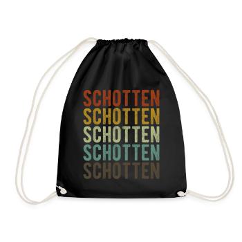 Schotten Stadt Retro Vintage - Turnbeutel - Schwarz - Vorne