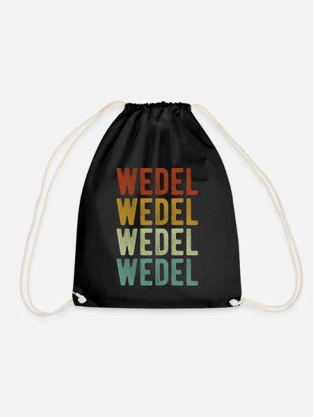 Wedel Stadt Retro Vintage - Turnbeutel - Schwarz