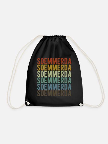 Soemmerda Stadt Retro Vintage - Turnbeutel - Schwarz
