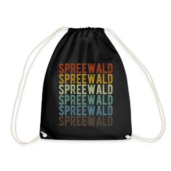 Spreewald Stadt Retro Vintage - Turnbeutel - Schwarz - Vorne
