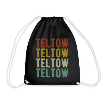 Teltow Stadt Retro Vintage - Turnbeutel - Schwarz - Vorne