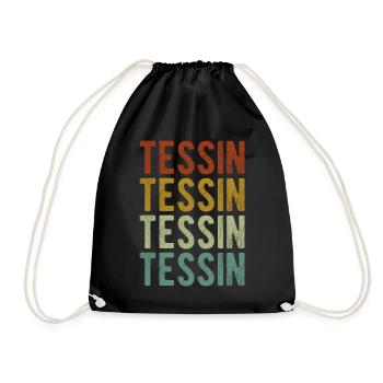 Ticino City Retro Vintage - Drawstring Bag - black - Front