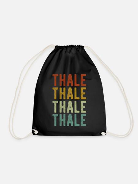 Thale Stadt Retro Vintage - Turnbeutel - Schwarz