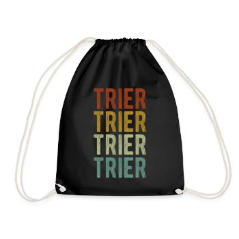 Trier Stadt Retro Vintage - Turnbeutel - Schwarz - Vorne