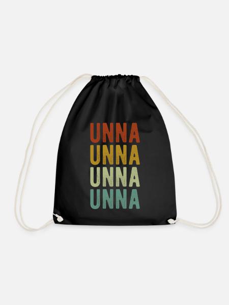 Unna Stadt Retro Vintage - Turnbeutel - Schwarz