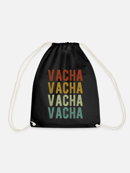 Vacha Stadt Retro Vintage - Turnbeutel - Schwarz