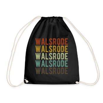 Walsrode City Retro Vintage - Drawstring Bag - black - Front