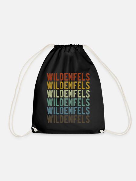Wildenfels Stadt Retro Vintage - Turnbeutel - Schwarz