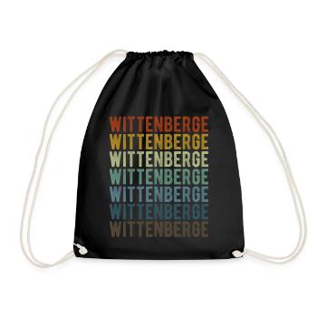 Wittenberge Stadt Retro Vintage - Turnbeutel - Schwarz - Vorne