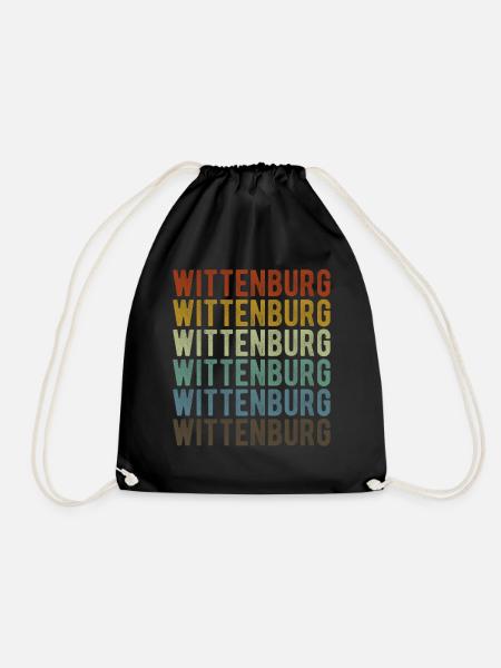 Wittenburg Stadt Retro Vintage - Turnbeutel - Schwarz