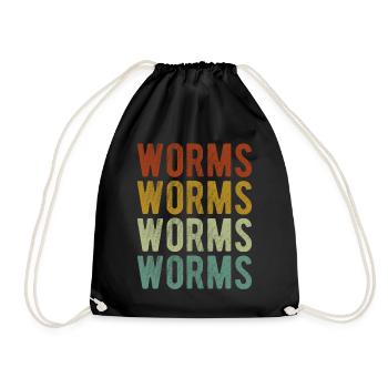 Worms City Rétro Vintage - Sac de sport léger - noir - Devant