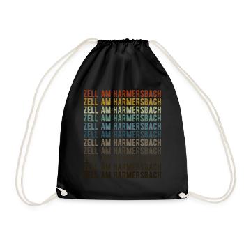 Zell am Harmersbach Stadt Retro Vintage - Drawstring Bag - black - Front