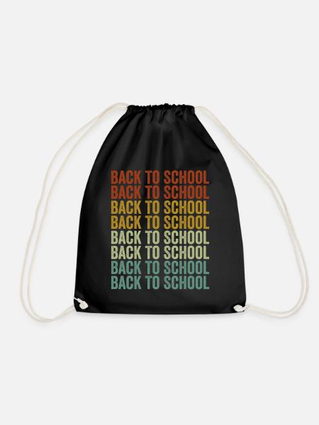 Back to school - Drawstring Bag - black