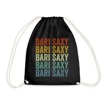 Bari Saxy Baritone Saxophone Bari Saxophonist - Drawstring Bag - black - Front
