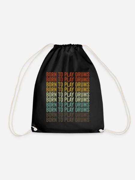 Born To Play Drums Drummer Drummer Schla - Sac de sport léger - noir